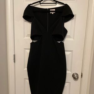 Black Evening Dress with Cutout Sides